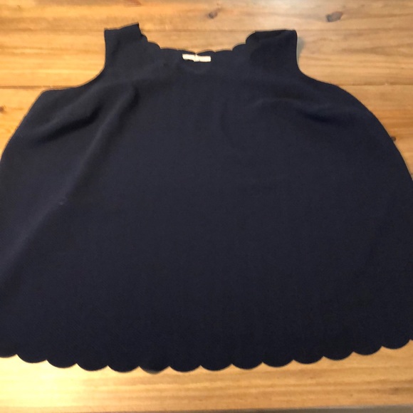 41 Hawthorn Tops - 41 Hawthorn blue scalloped blouse